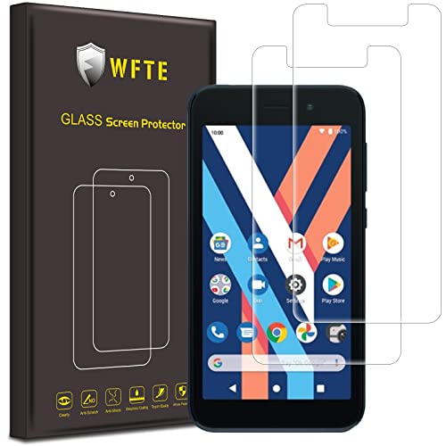 WFTE [Lot de 2] Verre Trempé pour Wiko Y52, 0,26mm Film de Protection d'écran avec Haute Transparence à 99%, Anti-Trace Protecteur avec Dureté 9H Glass Cover