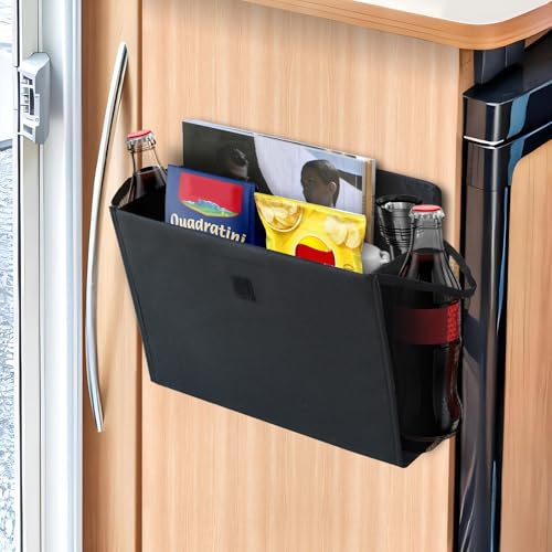 Domemit Wohnwagen Deko Aufbewahrung Wohnmobil Camping Organizer mit Ohne Bohren Selbstklebend, 34 x 29 x 14cm Faltbarer Hängeorganizer Schuhorganizer für Schlafzimmer, Büro, Nachttisch 1 Stück