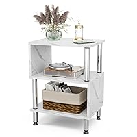 ☆見せる収納S型サイドテーブル　大理石調　ブラック　シンプル 見せる収納S型サイドテーブル ブラック シンプル 大理石調S.F.C