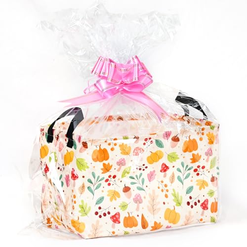 Image of Baby Storage Basket Nursery Box Laundry Hamper Organization Bins for Toys and Clothes with Handles (Leaf)