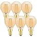 ProCrus E14 4W LED Glühbirne,Vintage LED Lampe,E14 G45 P45 LED Filament Glühbirne,Mini Globe LED Warmweiß 2700K,Ersatz für 40W Glühbirnen,400LM,Dimmbar,360° Abstrahlwinkel,Retro Amber,6er Pack