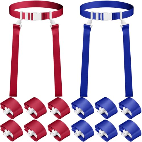 Peryiter 2/12/24/36 Player Flag Football Belt, Adjustable Football Belts and Flags for Kids Youth...