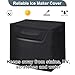 FlexiDapt Ice Maker Cover, Universal Waterproof Shield for Rice Cooker Bread Machine and Other Countertop Appliances in Home, Garage and Office, Black