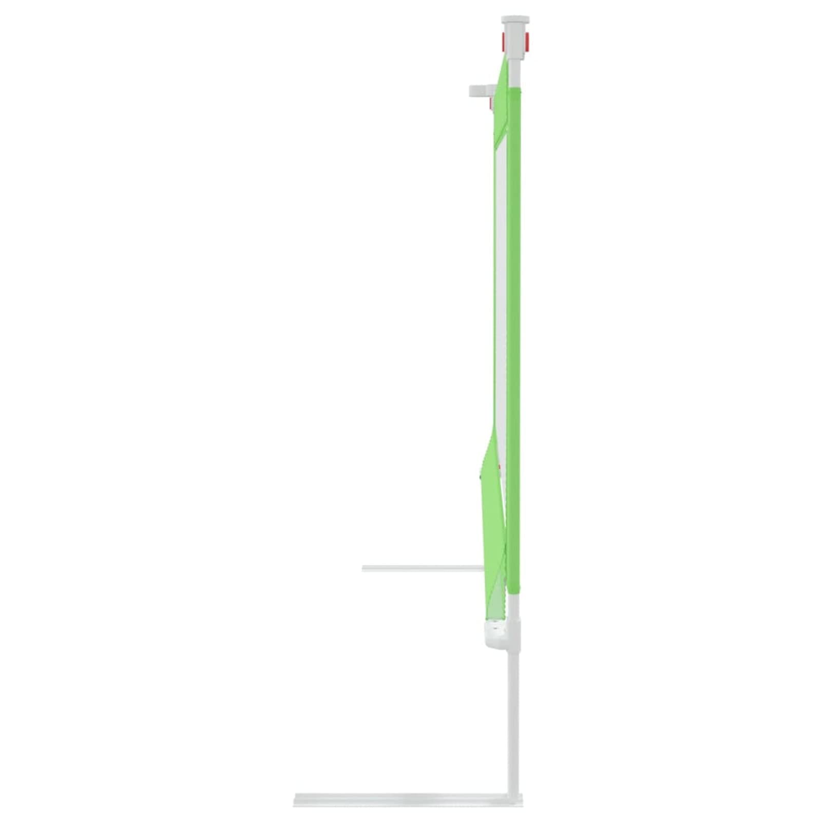 Tidyard Barandilla de Seguridad Cama de Niño Barrera de Cama para Niños,Barandilla CamaPortátil Barrera de Cama para bebé Protección contra caídas,Combinación Libre Verde Tela 200x25 cm