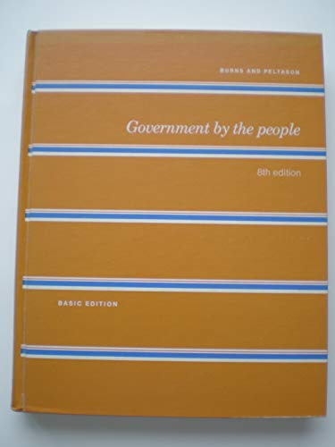 Government by the people 013360974X Book Cover