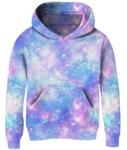 Image of uideazone Girls Pullover Hoodies 3D Graphic Printed Hooded Sweatshirt with Pocket 4-14 Years