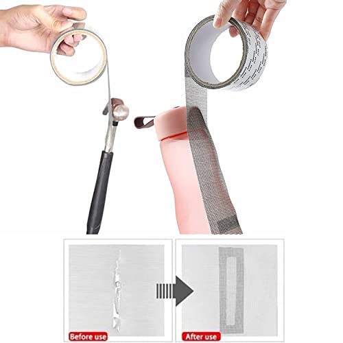 Image of Mosquito net patch repair Tape, Window Screen Repair Tap, Strong Adhesive & Waterproof Window Mosquito net Covering Mesh Tape for Door Tears Holes Screen Patch Repair (200Cm X 5CM) (200Cm X 10CM)