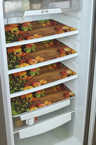 Image of THE LION'S SHARE Multipurpose Refrigerator Sheet | Drawer Mat | Water Proof PVC Material | Fridge Mats (Multi Colour -Pack of 03) -TLS-04