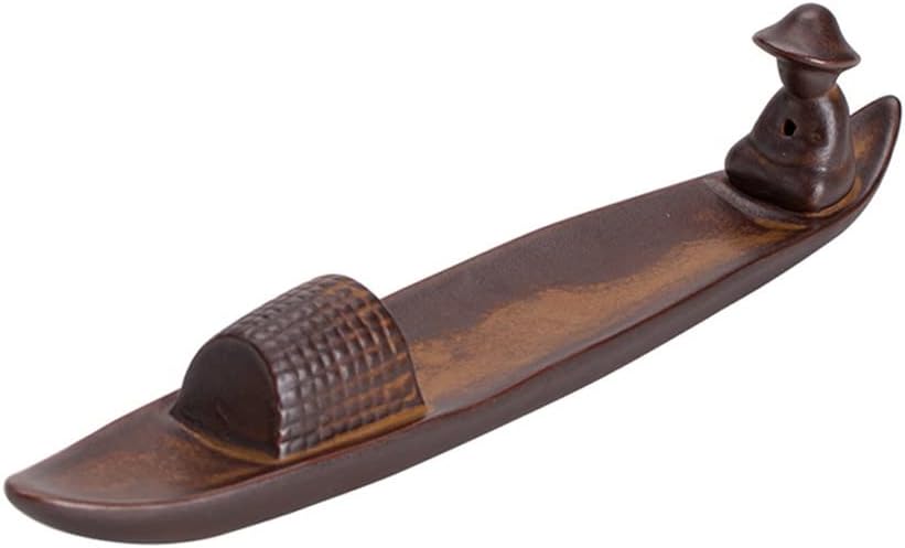 Incense Burner Fishing Old Man Incense Burner, Ceramic Incense Stick Holder for Home Office Yoga Incense Censer Ornaments Incense Holder