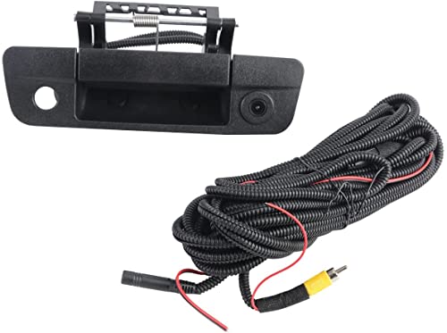 Image of DYRDINSHOW Tailgate Replace Rear View Camera Backup Tailgate Handle Camera Compatible with Dodge Ram 2009-2017,Tailgate Door Handle Replacement Camera(Color: Black)