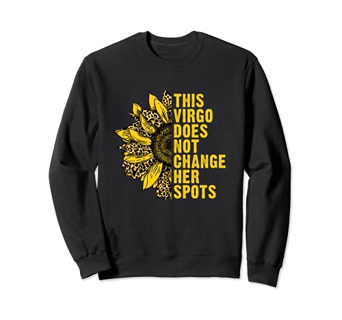 Virgo sunflower leopard print women girls birthday sweatshirt