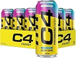 C4 Performance Energy Drinks 500ml (12 or 24 pack) | Sugar Free Energy Drink with 160mg Caffeine, 250mg Betaine, 1050mg Taurine (24 Pack, Cosmic Rainbow)