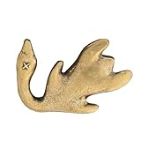 Ciieeo Escultura de Latón Vintage de Pato Asado de Pekín Figura Decorativa de Mesa Estilo Chino Adorno Feng Shui para Sala y Comedor Estatua de Animal de Latón 1 Pieza