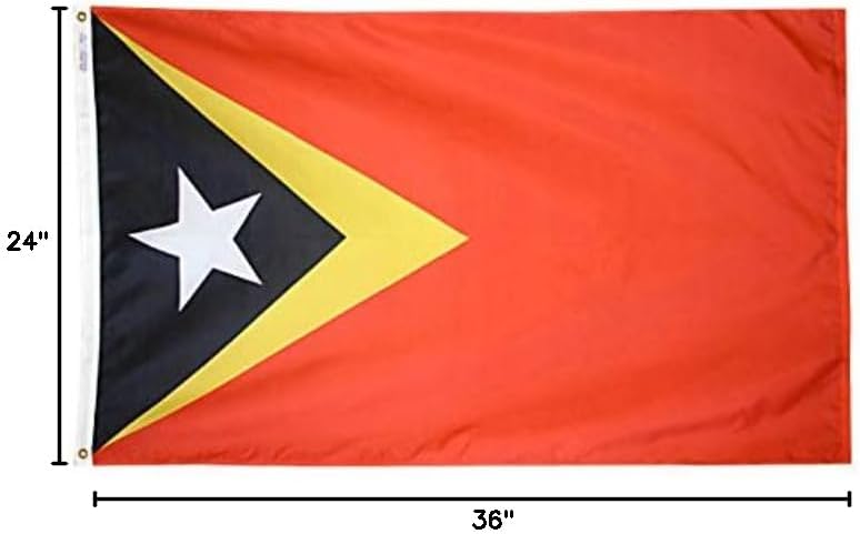 Annin Flagmakers East Timor Flag USA-Made to Official United Nations Design Specifications, 2 x 3 Feet (Model 192320)