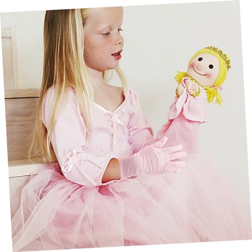 3 Pairs Dress Skirt Gloves for Party Supplies Elegant Princess Style in Pink White Blue for Wedding Flower Ballet Dance and Photography Props3