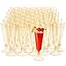 Produktbild MATANA 100 Premium Elegante Sektgläser aus Kunststoff mit Goldglitter, 150ml - Plastik Champagnergläser Gold, Mehrweg Sektflöten, Cocktailgläser für Hochzeiten, Geburtstage, Partys