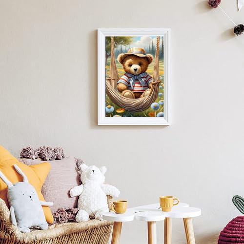 GLXPOG Diamond Painting Kits for Adults Cartoon Bear Diamond Art Cartoon DIY 5D Full Drill Crystal Painting Rhinestone Embroidery Art Crafts Home Wall Decor Gifts 30x40cm - Image 2