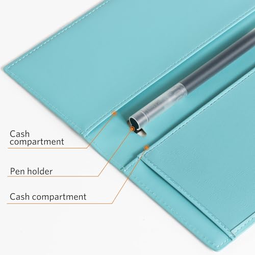 Image of CoBak Checkbook Cover for Women & Men - PU Leather Case with RFID Blocking | Classic Design Check Book Holder for Personal and Business