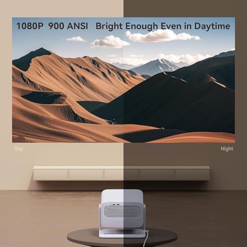 Image of WANBO Vali 1, Native 1080P Fully Automatic, Smart Home Projector 4K Ultra HD, DRM L1, 900 ANSI | Voice Assistant | Chromecast | Android TV 11.0 | 12W Speaker | WiFi, BT | White