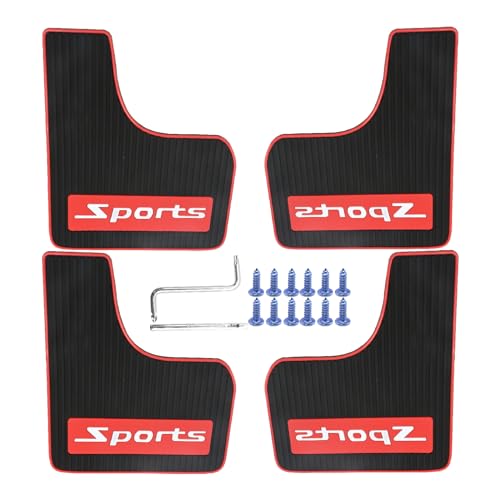 Image of 4Pcs Mini Size Mud Flaps Front & Rear Universal Car Splash Guards Soft Rubber Mudguards Replacement for Sedan Replacement for Hatchbacks