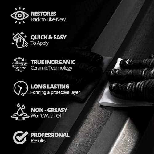 Image of Crystal Coating Plastic Restorer for Dashboard, Trim, Interior & Exterior - Multipurpose Polish & Cleaner for Car, Bike, Home Plastic Surfaces