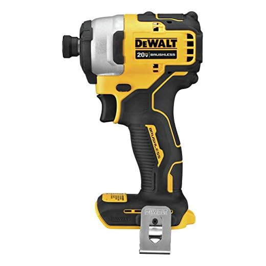 DEWALT ATOMIC 20V MAX* Impact Driver, Cordless, Compact, 1/4-Inch, Tool Only (DCF809B)