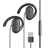 DearJapan usb イヤホン web会議用イヤホンマイク パソコン用イヤホン 【2m】 マイク付き 通話可能 音量調節 HIFI音質 テレワーク WEB会議 Zoom パソコン用 ゲーミング USB-A ポート搭載のデスクトップ対応 (ブラック) image