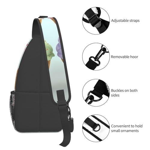 Bolso cruzado para pecho tipo sling negro miniatura 5