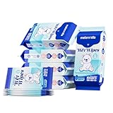 MATERN'ELLA Pocket Butt Wipes, On-The-Go, Calendula & Centella Asiatica Extract & Flushable Wipes, Fragrance free & Extra Large Total 60 Wipes (5 Packs + 5 Travel）
