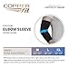 Copper Fit unisex adult Elbow Compression Sleeve Hosiery, Black, Large US