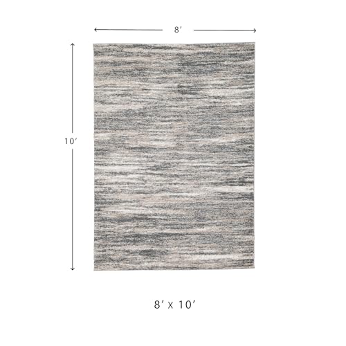 Signature Design by Ashley Modern Shag Rug 8x10, Gray and Beige - image 2