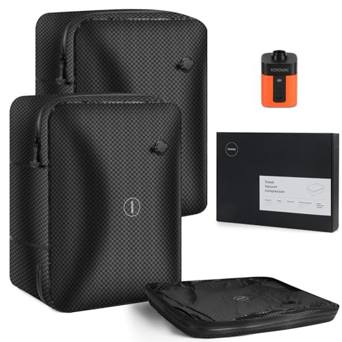 YOYOVAC Vacuum Bags with Wireless Pump– Space Saver Compression Bags for Luggage, No Checked...
