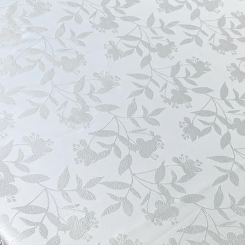 Nappe DAMASSEE Ombra Blanc 150X350 rectangulaire grand format pour table - 6