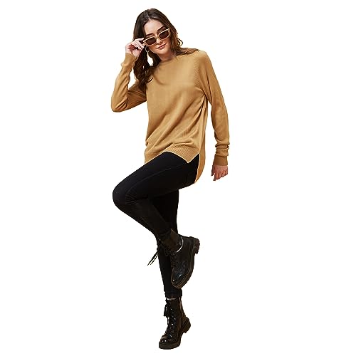 Image of Globus Women Red Solid Round Neck Casual Top-3638067002