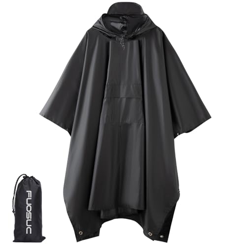 Image of Hooded Waterproof Raincoat, Unisex Outdoor Hiking Camping Mat and Small Tent
