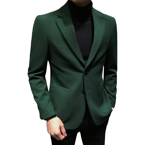 Men's Retro Business Casual Suit Slim Fit Suit Jacket 2 Button Blazer Dress Business Wedding Party Jacket