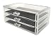 Sodynee Makeup Organizer Cosmetic Organizer Jewelry and Cosmetic Storage Display Box,3 Drawers