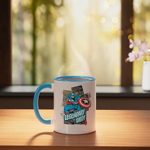 Taza Cerámica Marvel Captain America 11 oz Azul/Blanco miniatura 3