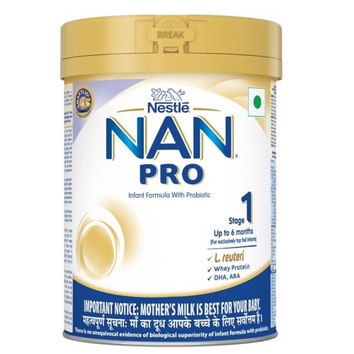NAN PRO Stage 1 Infant Formula Milk Powder for babies (Up to 6 months) - with Probiotic, 400g Tin with Smartlid