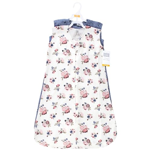 Hudson Baby Infant Girl Thermal Sleeveless Sleeping Bag 2pk, Soft Pink Sage Rose2