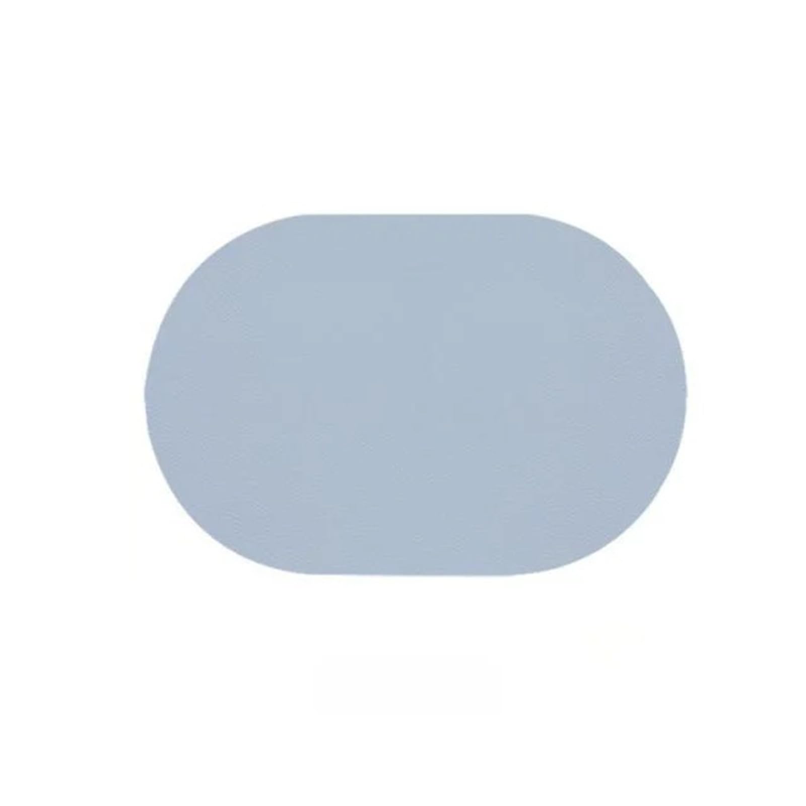 Faux Leather Placemats Faux Leather Placemats Round Dining Table Mat Waterproof Oilproof Heat Resistant Western Dinnerware 45x30cm(Blue)