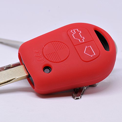 Key Soft Case Custodia protettiva Chiave per da auto BMW E36 E39 E34 E 3er 5er 7er E32 8er E31 rosso