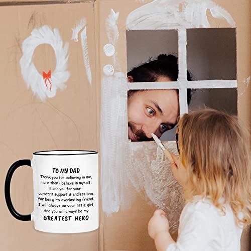 Yhrjwn - Gifts For Dad From Daughter - To My Dad Coffee Mug - Fathers Day Gift From Daughter - Novelty Dad Gifts Cup For Christmas Birthday 11 Oz White #TOP5