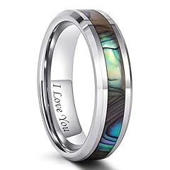 I Love You -6mm abalone
