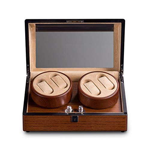 LCHJX Mira Las Cajas de la bobinadora 4+0 Mecánica Reloj automáticamente Buting Box Box Caja de Almacenamiento Reloj cómo Almacenamiento