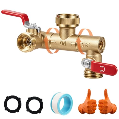 Image of SheeChung Hose Splitter 2 Way Heavy Duty, 360 Rotatable Hose Y Splitter