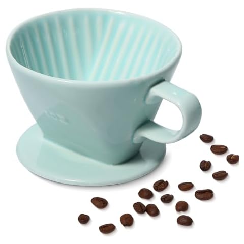 LHUKSGF Ceramic Pour Over Coffee Dripper Cover