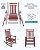 SERWALL Outdoor Rocking Chair Set of 2, HDPE Rocking Chairs for Adult, All Weather Porch Rockers for Lawn Garden, Crimson Red