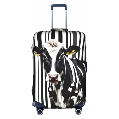 Housse de bagage imprimé vache XL en polyester lavable