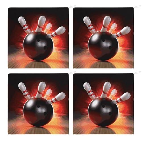 Torchon de cuisine microfibre à séchage rapide motif bowling - 4